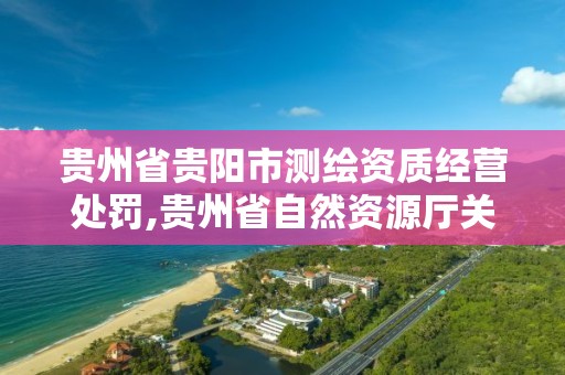 貴州省貴陽市測繪資質經營處罰,貴州省自然資源廳關于測繪資質延長