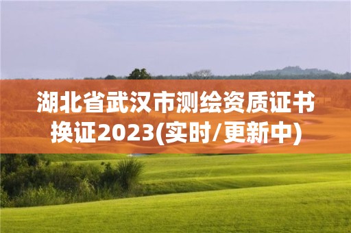 湖北省武漢市測繪資質(zhì)證書換證2023(實時/更新中)