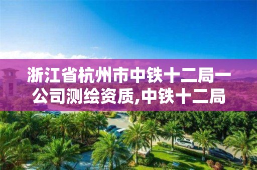 浙江省杭州市中鐵十二局一公司測繪資質(zhì),中鐵十二局勘測設(shè)計(jì)院怎么樣。