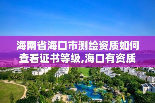 海南省海口市測繪資質如何查看證書等級,海口有資質的測繪公司