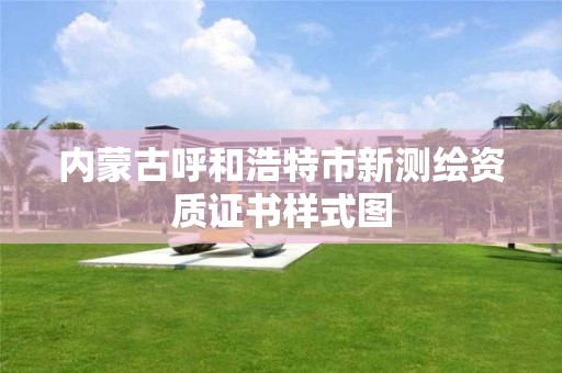 內蒙古呼和浩特市新測繪資質證書樣式圖