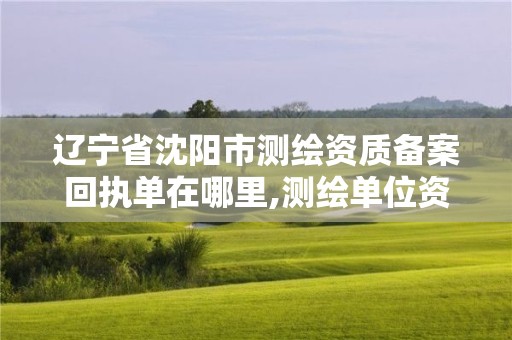 遼寧省沈陽市測繪資質備案回執單在哪里,測繪單位資質備案登記表。