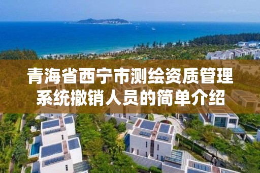 青海省西寧市測繪資質管理系統撤銷人員的簡單介紹