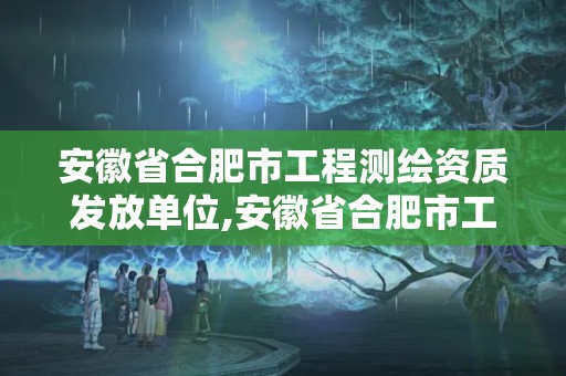 安徽省合肥市工程測繪資質發放單位,安徽省合肥市工程測繪資質發放單位有幾個。