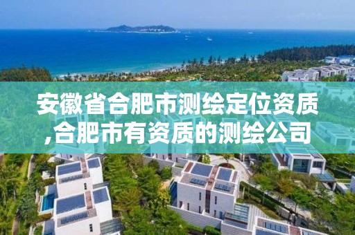 安徽省合肥市測(cè)繪定位資質(zhì),合肥市有資質(zhì)的測(cè)繪公司