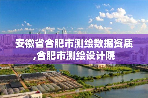 安徽省合肥市測繪數據資質,合肥市測繪設計院