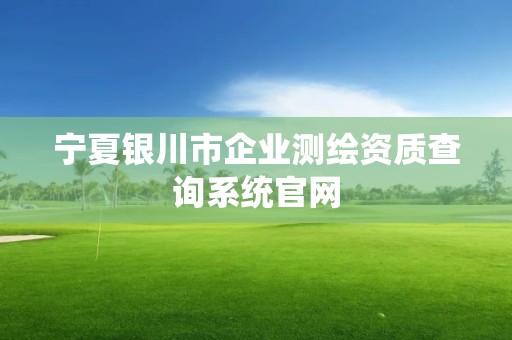 寧夏銀川市企業(yè)測繪資質(zhì)查詢系統(tǒng)官網(wǎng)