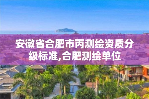 安徽省合肥市丙測繪資質(zhì)分級標(biāo)準(zhǔn),合肥測繪單位