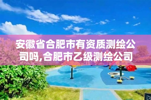 安徽省合肥市有資質測繪公司嗎,合肥市乙級測繪公司。