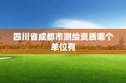 四川省成都市測繪資質哪個單位有