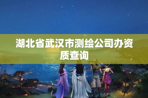 湖北省武漢市測(cè)繪公司辦資質(zhì)查詢