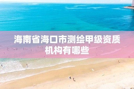 海南省海口市測繪甲級資質機構有哪些