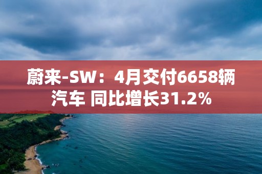 蔚來(lái)-SW：4月交付6658輛汽車(chē) 同比增長(zhǎng)31.2%