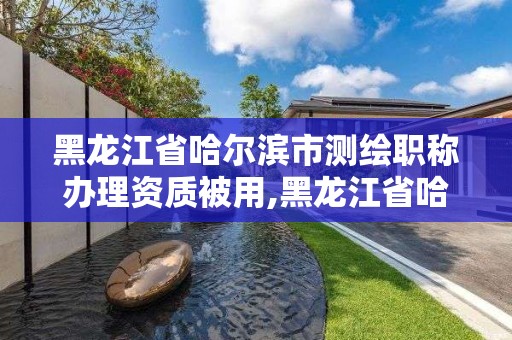 黑龍江省哈爾濱市測繪職稱辦理資質被用,黑龍江省哈爾濱市測繪局。