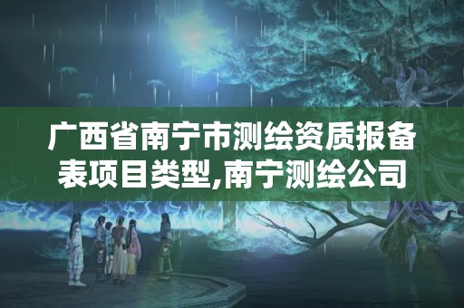 廣西省南寧市測繪資質報備表項目類型,南寧測繪公司怎么收費標準。