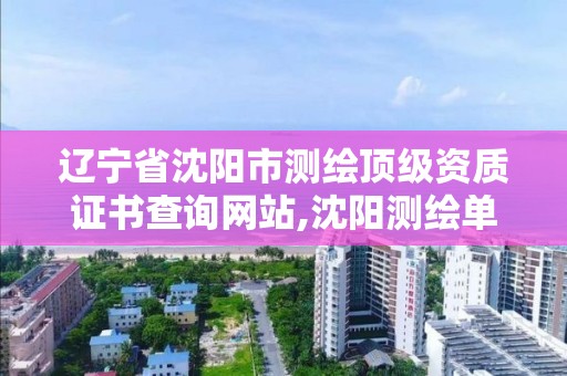 遼寧省沈陽市測繪頂級資質證書查詢網站,沈陽測繪單位排名。