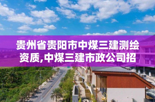 貴州省貴陽市中煤三建測繪資質,中煤三建市政公司招標。