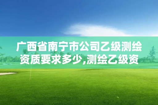 廣西省南寧市公司乙級測繪資質要求多少,測繪乙級資質業務范圍。