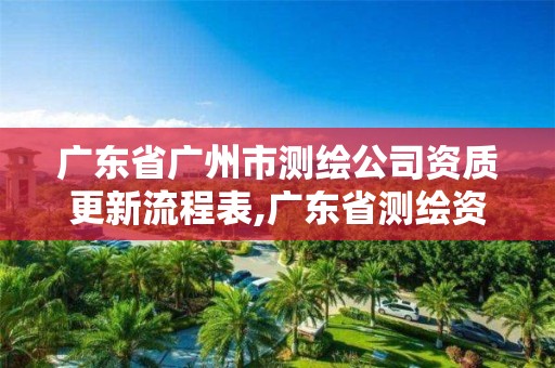 廣東省廣州市測繪公司資質更新流程表,廣東省測繪資質辦理流程。