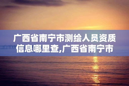 廣西省南寧市測繪人員資質信息哪里查,廣西省南寧市測繪人員資質信息哪里查的。