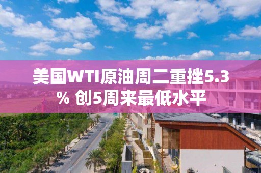 美國WTI原油周二重挫5.3% 創5周來最低水平