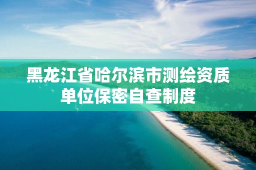 黑龍江省哈爾濱市測繪資質單位保密自查制度