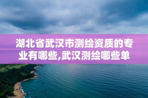 湖北省武漢市測繪資質的專業有哪些,武漢測繪哪些單位比較好。