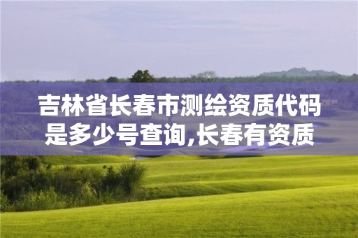 吉林省長(zhǎng)春市測(cè)繪資質(zhì)代碼是多少號(hào)查詢,長(zhǎng)春有資質(zhì)房屋測(cè)繪公司電話。