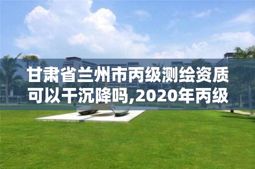 甘肅省蘭州市丙級測繪資質(zhì)可以干沉降嗎,2020年丙級測繪資質(zhì)會取消嗎。