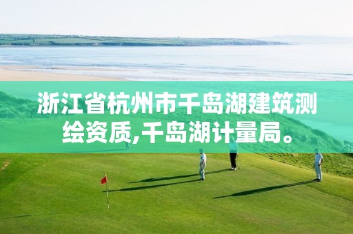 浙江省杭州市千島湖建筑測繪資質,千島湖計量局。