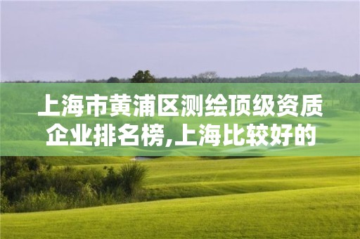 上海市黃浦區測繪頂級資質企業排名榜,上海比較好的測繪公司。