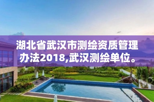 湖北省武漢市測繪資質管理辦法2018,武漢測繪單位。