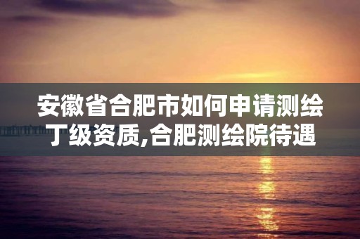 安徽省合肥市如何申請測繪丁級資質,合肥測繪院待遇怎么樣。