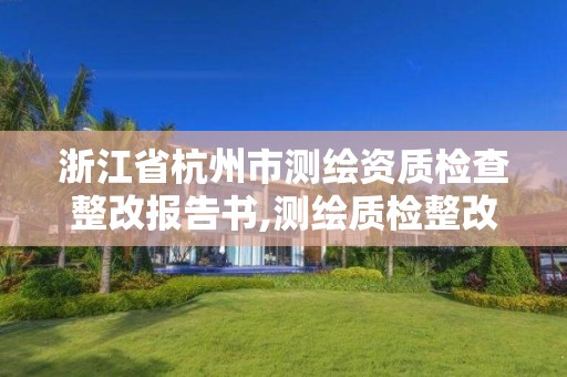 浙江省杭州市測繪資質檢查整改報告書,測繪質檢整改報告怎么寫。