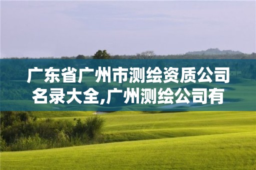 廣東省廣州市測繪資質公司名錄大全,廣州測繪公司有哪些。