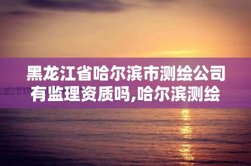 黑龍江省哈爾濱市測繪公司有監理資質嗎,哈爾濱測繪局是干什么的。