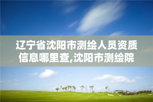 遼寧省沈陽市測繪人員資質(zhì)信息哪里查,沈陽市測繪院電話。