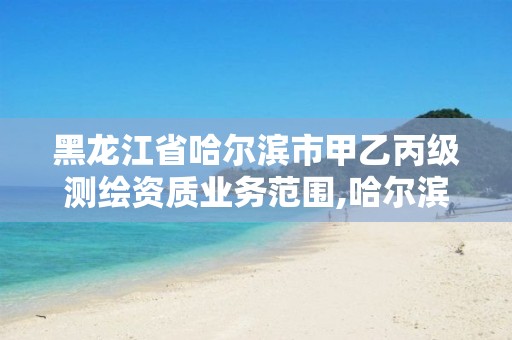 黑龍江省哈爾濱市甲乙丙級測繪資質業務范圍,哈爾濱測繪局屬于什么單位。