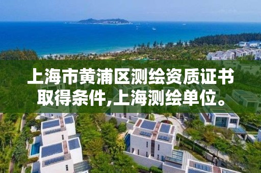 上海市黃浦區測繪資質證書取得條件,上海測繪單位。