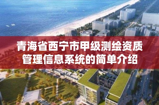 青海省西寧市甲級測繪資質管理信息系統的簡單介紹