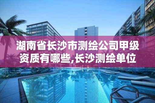 湖南省長沙市測繪公司甲級資質有哪些,長沙測繪單位。