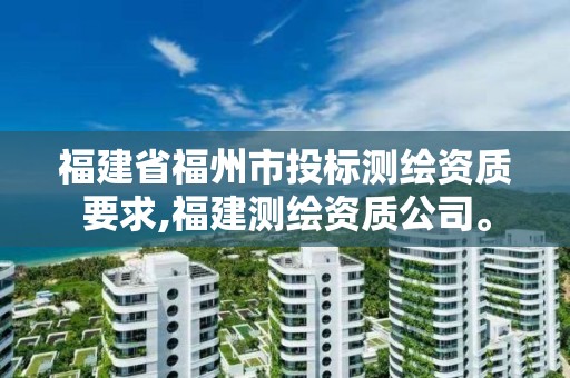 福建省福州市投標測繪資質要求,福建測繪資質公司。