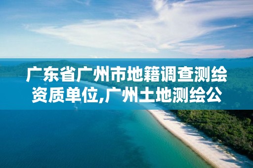 廣東省廣州市地籍調查測繪資質單位,廣州土地測繪公司。