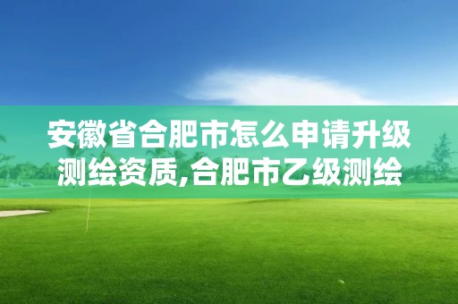 安徽省合肥市怎么申請(qǐng)升級(jí)測(cè)繪資質(zhì),合肥市乙級(jí)測(cè)繪公司。