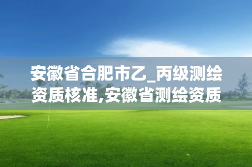 安徽省合肥市乙_丙級測繪資質(zhì)核準(zhǔn),安徽省測繪資質(zhì)延期公告。