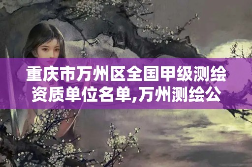 重慶市萬州區全國甲級測繪資質單位名單,萬州測繪公司。