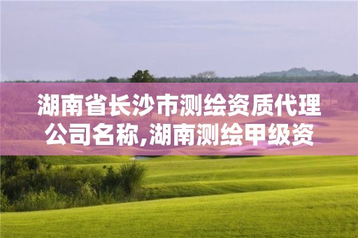 湖南省長沙市測繪資質(zhì)代理公司名稱,湖南測繪甲級資質(zhì)單位。