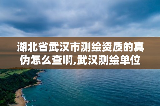 湖北省武漢市測繪資質的真偽怎么查啊,武漢測繪單位。