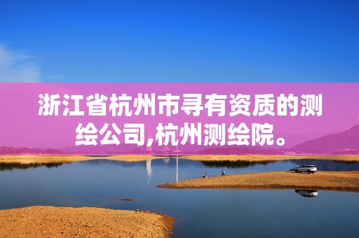 浙江省杭州市尋有資質的測繪公司,杭州測繪院。