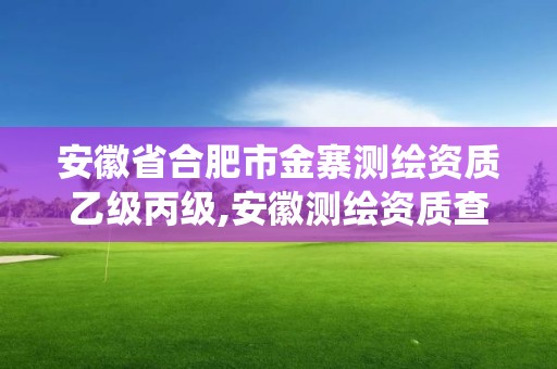 安徽省合肥市金寨測繪資質乙級丙級,安徽測繪資質查詢系統。